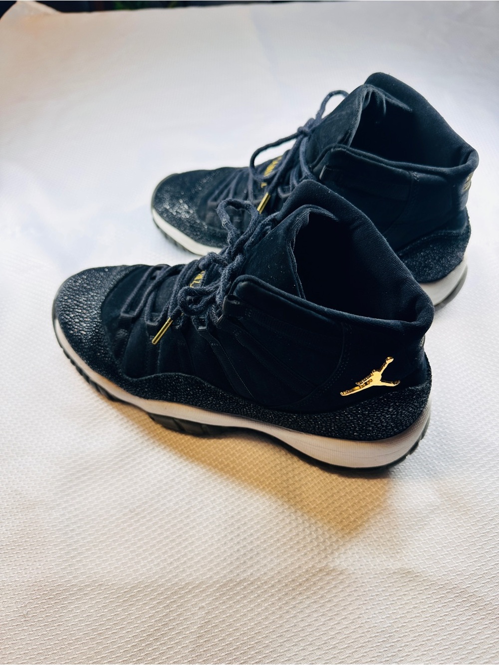 Jordan Black & Gold High-Top Sneakers